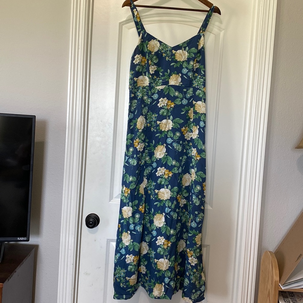 Old Navy floral maxi slip dress